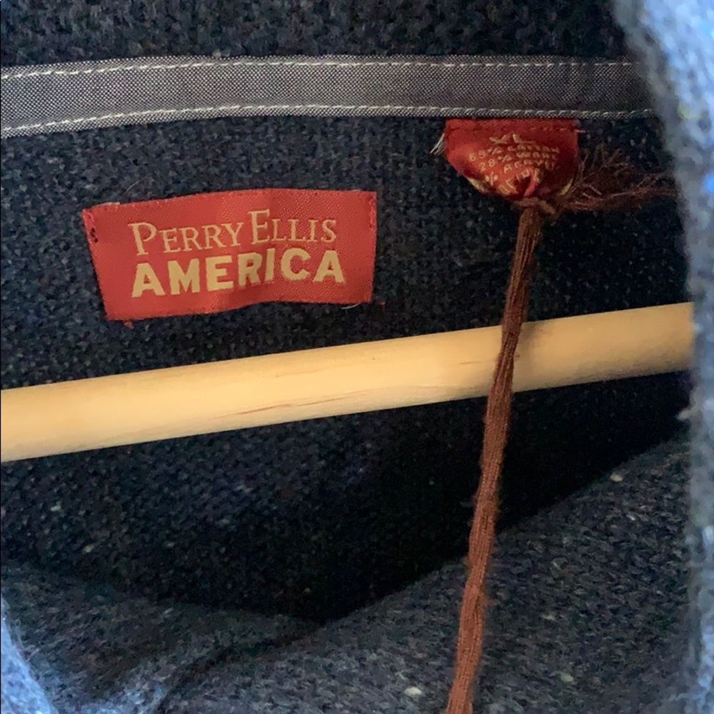NWT Perry Ellis America XL sweater indigo heather - Picture 5 of 6